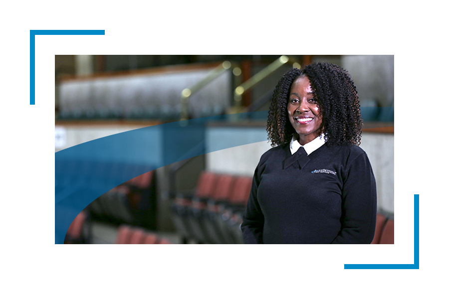 An event security staffing in allied universal black uniform